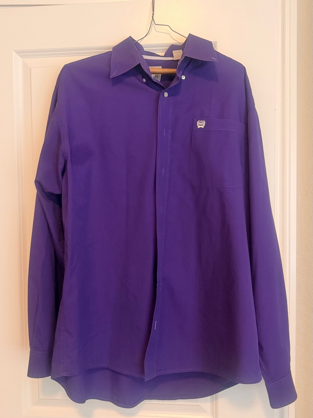 Cinch Men's Purple Long Sleeve Dress Shirt